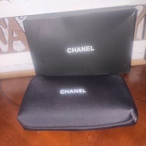 CHANEL Sleek Black Cosmetic Pouch